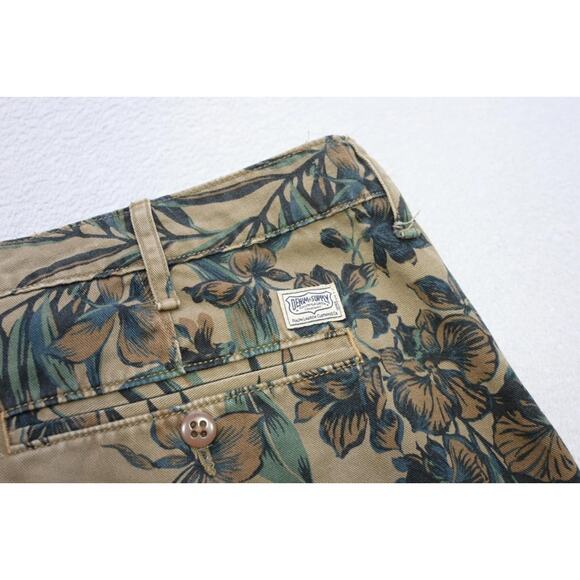 Denim Supply Ralph Lauren Hawaiian Chino Shorts Button Fly Floral Mens Size 36 - Picture 6 of 6